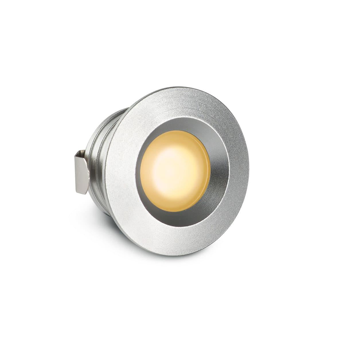 Einbaustrahler Mini flach Torino 3W IP44 durchverbindbar - Lichtfarbe: 2700K - Farbe: silber