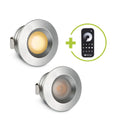 Einbaustrahler Mini flach Torino 3W 2700K IP44 - Farbe: silber - Anzahl: 2x