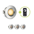 Einbaustrahler Mini flach Torino 3W 2700K IP44 - Farbe: silber - Anzahl: 4x