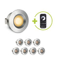 Einbaustrahler Mini flach Torino 3W 2700K IP44 - Farbe: silber - Anzahl: 8x