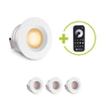 Einbaustrahler Mini flach Torino 3W 2700K IP44 - Farbe: weiß - Anzahl: 4x
