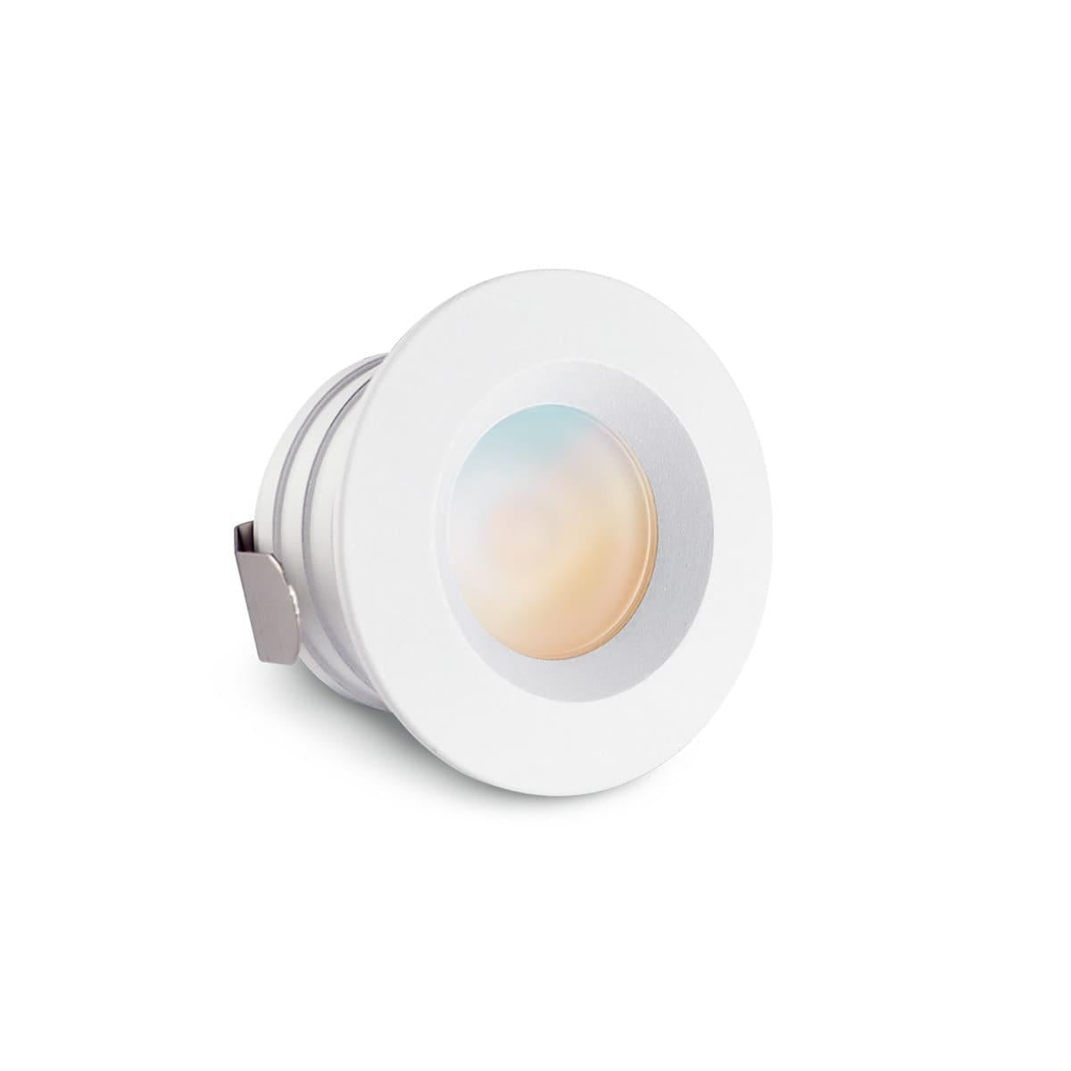 Einbaustrahler Mini flach Torino 3W IP44 durchverbindbar - Lichtfarbe: CCT 2700K-5500K - Farbe: weiß RAL 9016