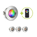 Einbaustrahler Mini flach Torino 3W RGBW IP44 - Farbe: silber - Anzahl: 4x