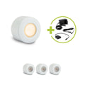 Aufbau/Einbaustrahler Mini Bergamo 3W 2700K IP44 - Farbe: weiß - Anzahl: 4x