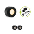 Aufbau/Einbaustrahler Mini Bergamo 3W 2700K IP44 - Farbe: schwarz matt - Anzahl: 3x