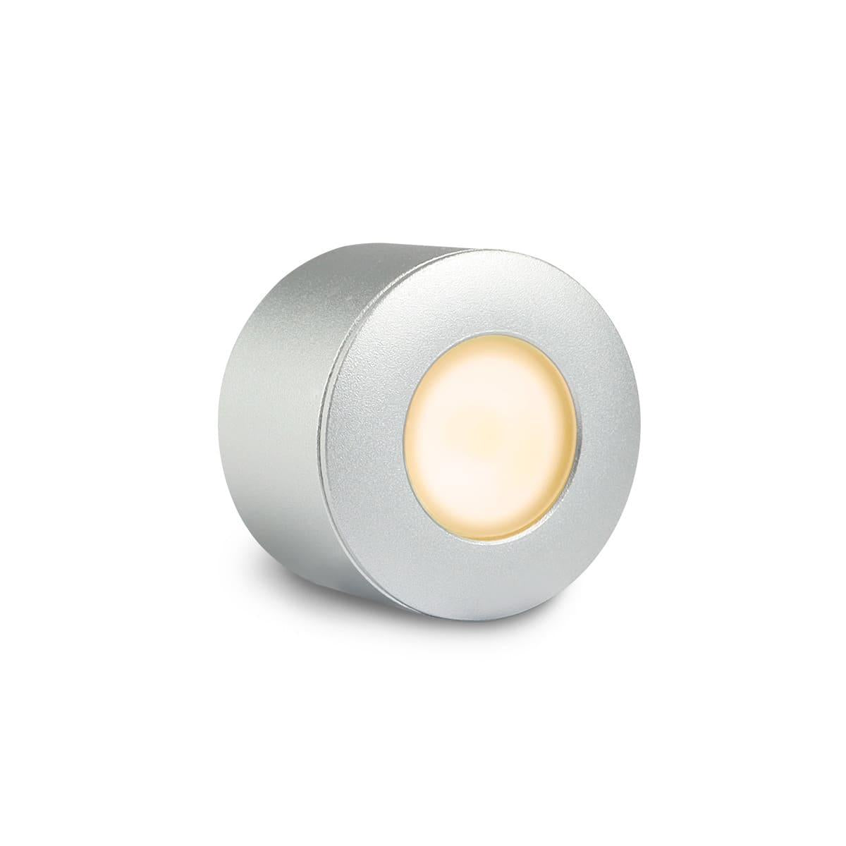 Aufbau/Einbaustrahler Mini Bergamo 3W IP44 2700K - Farbe: silber