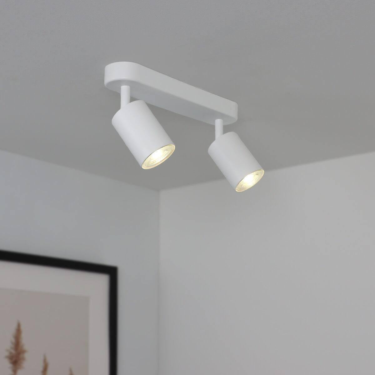 LED Deckenstrahler GU10 schwenkbar - Farbe: weiß - Ausführung: 2 flammig