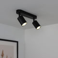 LED Deckenstrahler GU10 schwenkbar - Farbe: schwarz - Ausführung: 2 flammig