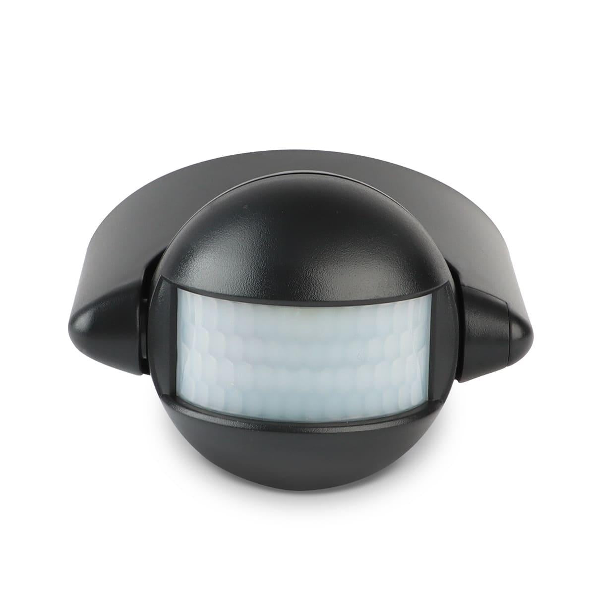 Bewegungssensor PIR 180° IP44 Reichweite bis 12m - Farbe: schwarz