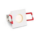 Einbaustrahler Mini Livorno eckig 3W IP65 durchverbindbar - Lichtfarbe: Warmweiß 2700K - Farbe: weiß RAL 9016
