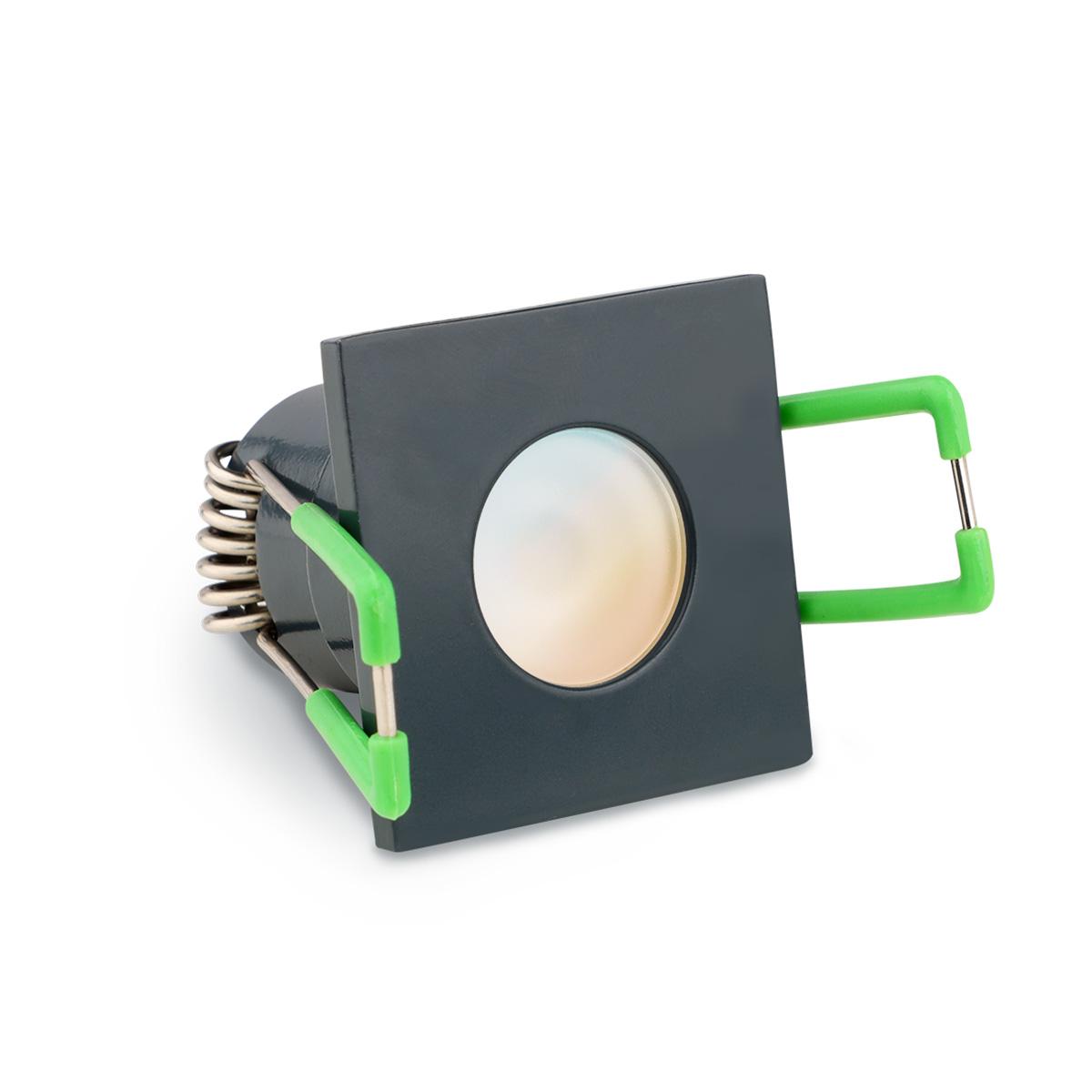 Einbaustrahler Mini Livorno eckig 3W IP65 durchverbindbar - Lichtfarbe: CCT 2700K-5500K - Farbe: anthrazit RAL 7016