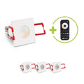 Einbaustrahler Mini Livorno eckig 3W CCT IP65 - Farbe: weiß - Anzahl: 4x