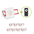 Einbaustrahler Mini Livorno eckig 3W CCT IP65 - Farbe: weiß - Anzahl: 8x