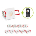 Einbaustrahler Mini Livorno eckig 3W CCT IP65 - Farbe: weiß - Anzahl: 10x