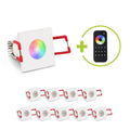 Einbaustrahler Mini Livorno eckig 3W RGBW IP65 - Farbe: weiß - Anzahl: 10x