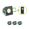 Einbaustrahler Mini Livorno eckig 3W 2700K IP65 - Farbe: anthrazit RAL 7016 - Anzahl: 4x