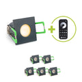 Einbaustrahler Mini Livorno eckig 3W 2700K IP65 - Farbe: anthrazit RAL 7016 - Anzahl: 6x