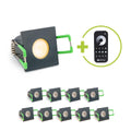 Einbaustrahler Mini Livorno eckig 3W 2700K IP65 - Farbe: anthrazit RAL 7016 - Anzahl: 10x