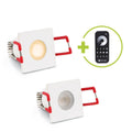 Einbaustrahler Mini Livorno eckig 3W 2700K IP65 - Farbe: weiß - Anzahl: 2x