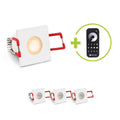 Einbaustrahler Mini Livorno eckig 3W 2700K IP65 - Farbe: weiß - Anzahl: 4x