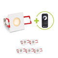 Einbaustrahler Mini Livorno eckig 3W 2700K IP65 - Farbe: weiß - Anzahl: 6x