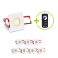 Einbaustrahler Mini Livorno eckig 3W 2700K IP65 - Farbe: weiß - Anzahl: 8x
