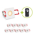 Einbaustrahler Mini Livorno eckig 3W 2700K IP65 - Farbe: weiß - Anzahl: 10x