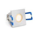 Einbaustrahler Mini Livorno eckig 3W IP65 durchverbindbar - Lichtfarbe: Warmweiß 2700K - Farbe: silber