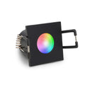 Einbaustrahler Mini Livorno eckig 3W IP65 durchverbindbar - Lichtfarbe: RGB+3000K - Farbe: schwarz matt