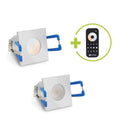 Einbaustrahler Mini Livorno eckig 3W CCT IP65 - Farbe: silber - Anzahl: 2x