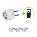 Einbaustrahler Mini Livorno eckig 3W CCT IP65 - Farbe: silber - Anzahl: 4x