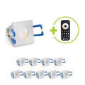 Einbaustrahler Mini Livorno eckig 3W CCT IP65 - Farbe: silber - Anzahl: 10x