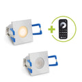 Einbaustrahler Mini Livorno eckig 3W 2700K IP65 - Farbe: silber - Anzahl: 2x