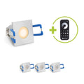 Einbaustrahler Mini Livorno eckig 3W 2700K IP65 - Farbe: silber - Anzahl: 4x