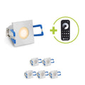 Einbaustrahler Mini Livorno eckig 3W 2700K IP65 - Farbe: silber - Anzahl: 6x
