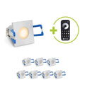 Einbaustrahler Mini Livorno eckig 3W 2700K IP65 - Farbe: silber - Anzahl: 8x