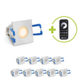 Einbaustrahler Mini Livorno eckig 3W 2700K IP65 - Farbe: silber - Anzahl: 10x