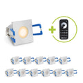 Einbaustrahler Mini Livorno eckig 3W 2700K IP65 - Farbe: silber - Anzahl: 12x
