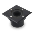 LED Bodeneinbaustrahler Schwarz FLACH eckig 230V IP67 - Leuchtmittel: Ohne - Anzahl: 1x
