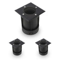 LED Bodeneinbaustrahler Schwarz eckig 230V IP67 - Leuchtmittel: Ohne - Anzahl: 3x