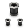 LED Bodeneinbaustrahler rund Edelstahl 230V IP67 - Leuchtmittel: Ohne - Anzahl: 3x