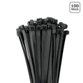 Kabelbinder 7,6mm breit schwarz 100 Stk. UV beständig - Länge: 250mm