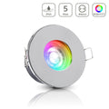 Einbauspot IP65 rund - Farbe: Chrom - LED Leuchtmittel: GU10 5W RGB+CCT