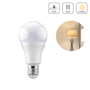 LED Lampe E27 11W A60 matt 950lm 210°Abstrahlwinkel - Lichtfarbe: Warmweiß 2700K