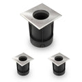 LED Bodeneinbaustrahler eckig Edelstahl 230V IP67 - Leuchtmittel: Ohne - Anzahl: 3x