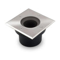 LED Bodeneinbaustrahler flach eckig Edelstahl 230V IP67 - Leuchtmittel: Ohne - Anzahl: 1x
