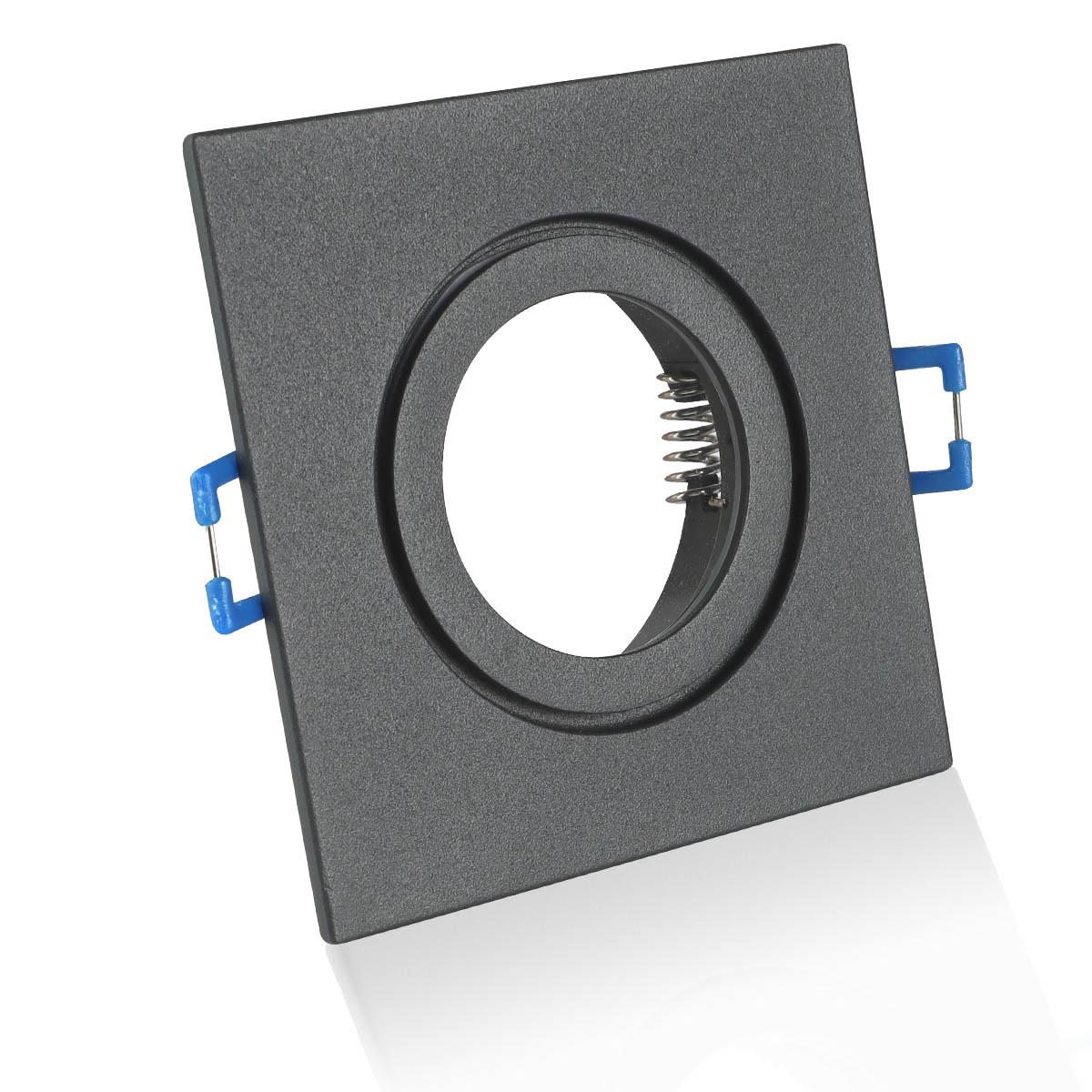 Einbaustrahler Rahmen eckig starr IP44 Feuchtraum Klickverschluss - Farbe: Anthrazit