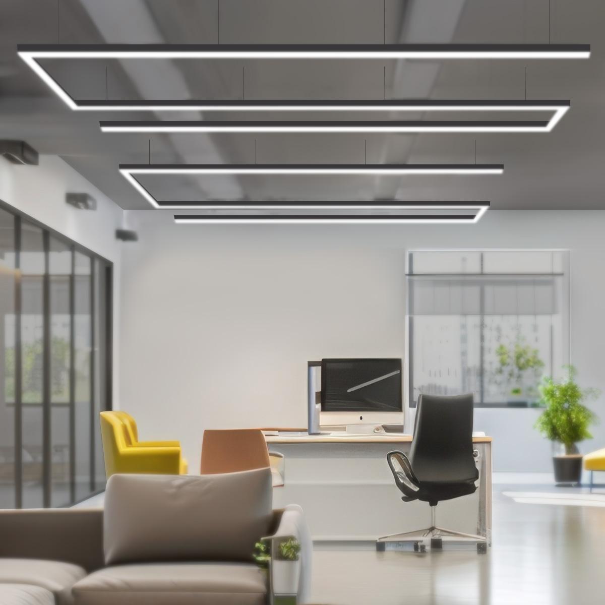 LED Linearleuchte Click CCT Schwarz - Ausführung: 200cm 80W