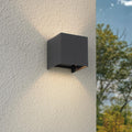 LED Wandleuchte Cube G9, einstellbarer Abstrahlwinkel, für Innen/Aussen - Farbe: anthrazit
