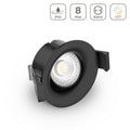 LED Einbaustrahler IP65 CCT 8W Ausschnitt Ø65mm 36° dimmbar - Farbe: schwarz